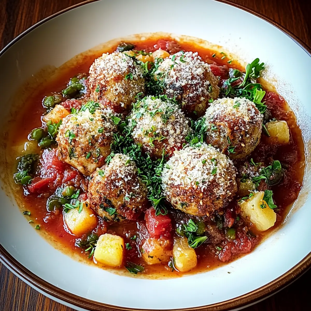Hearty Spiced Italian Meatball Stew