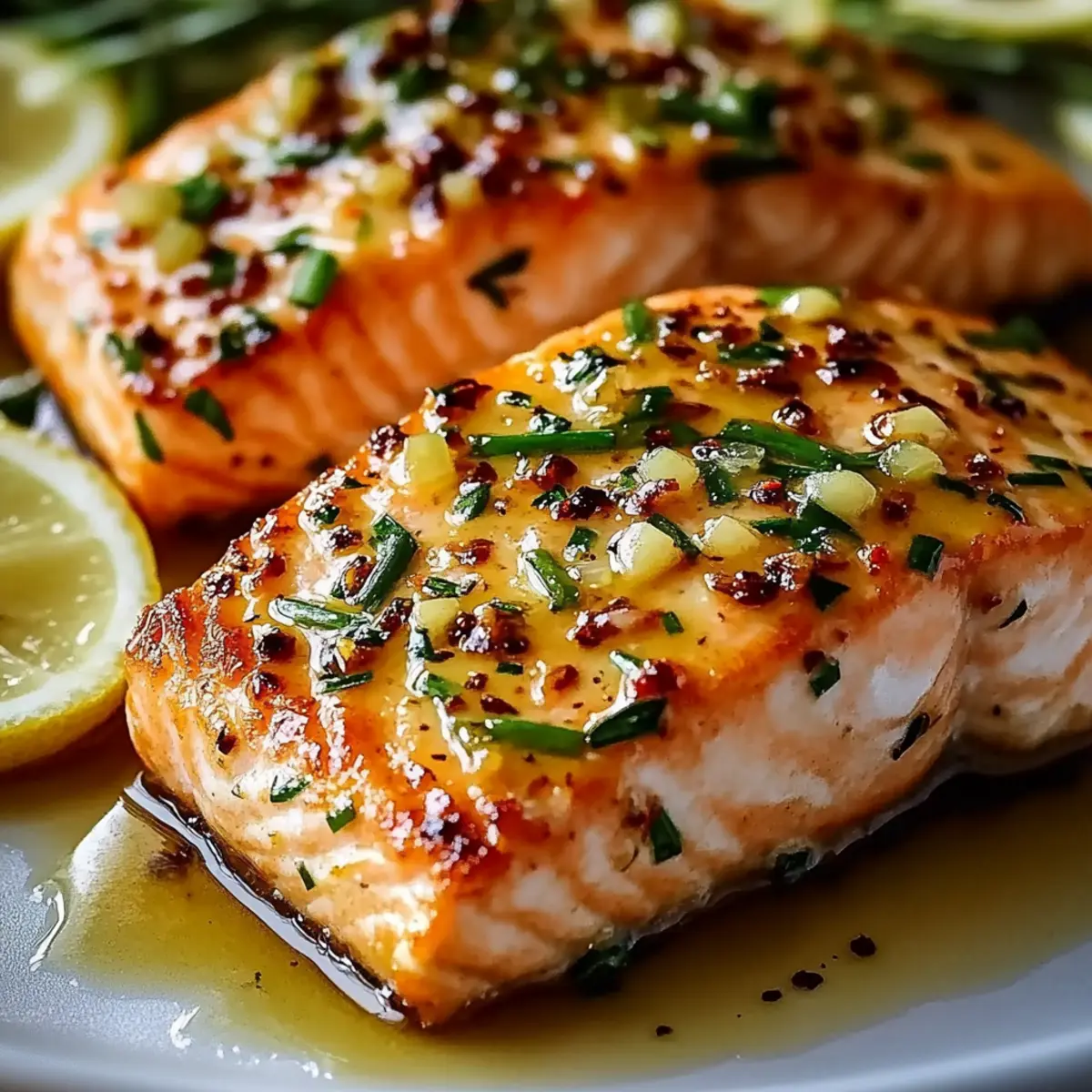 Honey Garlic Butter Baked Salmon
