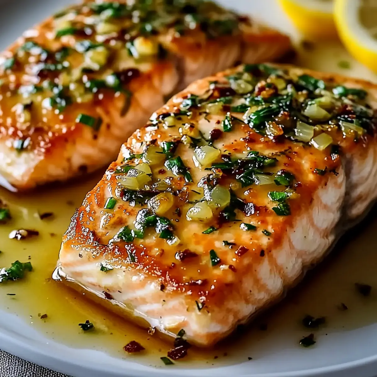 Honey Garlic Butter Baked Salmon