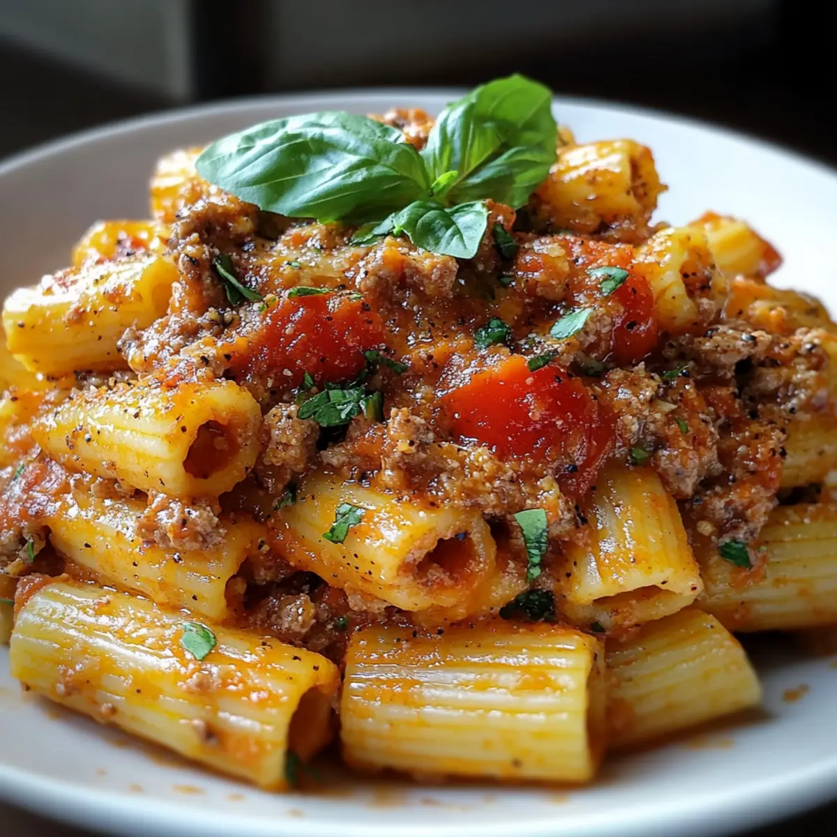One Pot Spicy Rigatoni