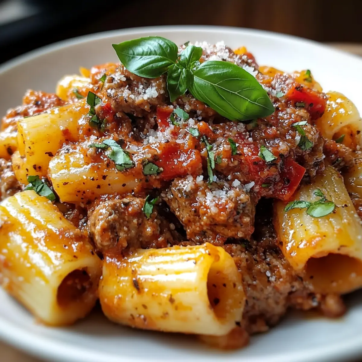 One Pot Spicy Rigatoni