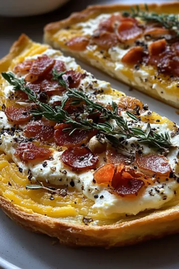Pumpkin Ricotta & Caramelized Onion Tart