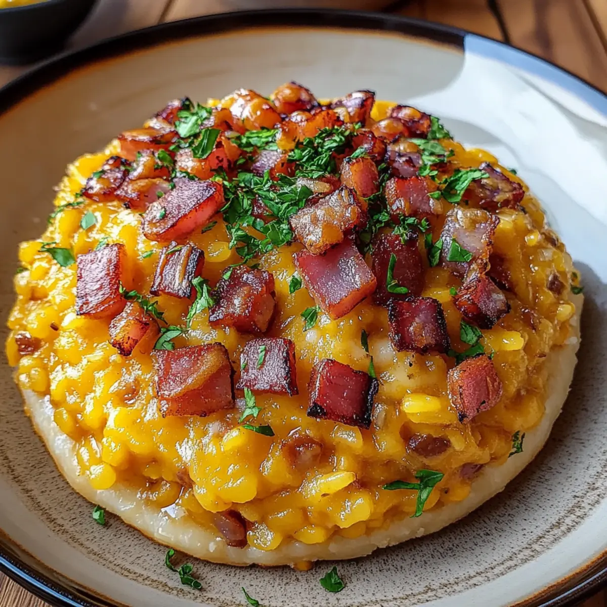 Pumpkin Risotto with Bacon & Parmesan