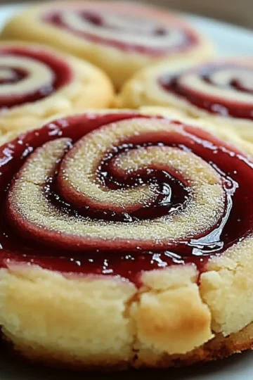 Raspberry Swirl Shortbread Cookies