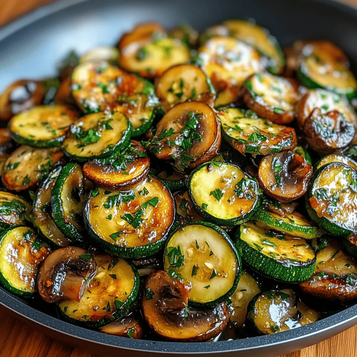 Skillet Zucchini and Mushrooms