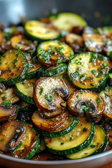 Skillet Zucchini and Mushrooms