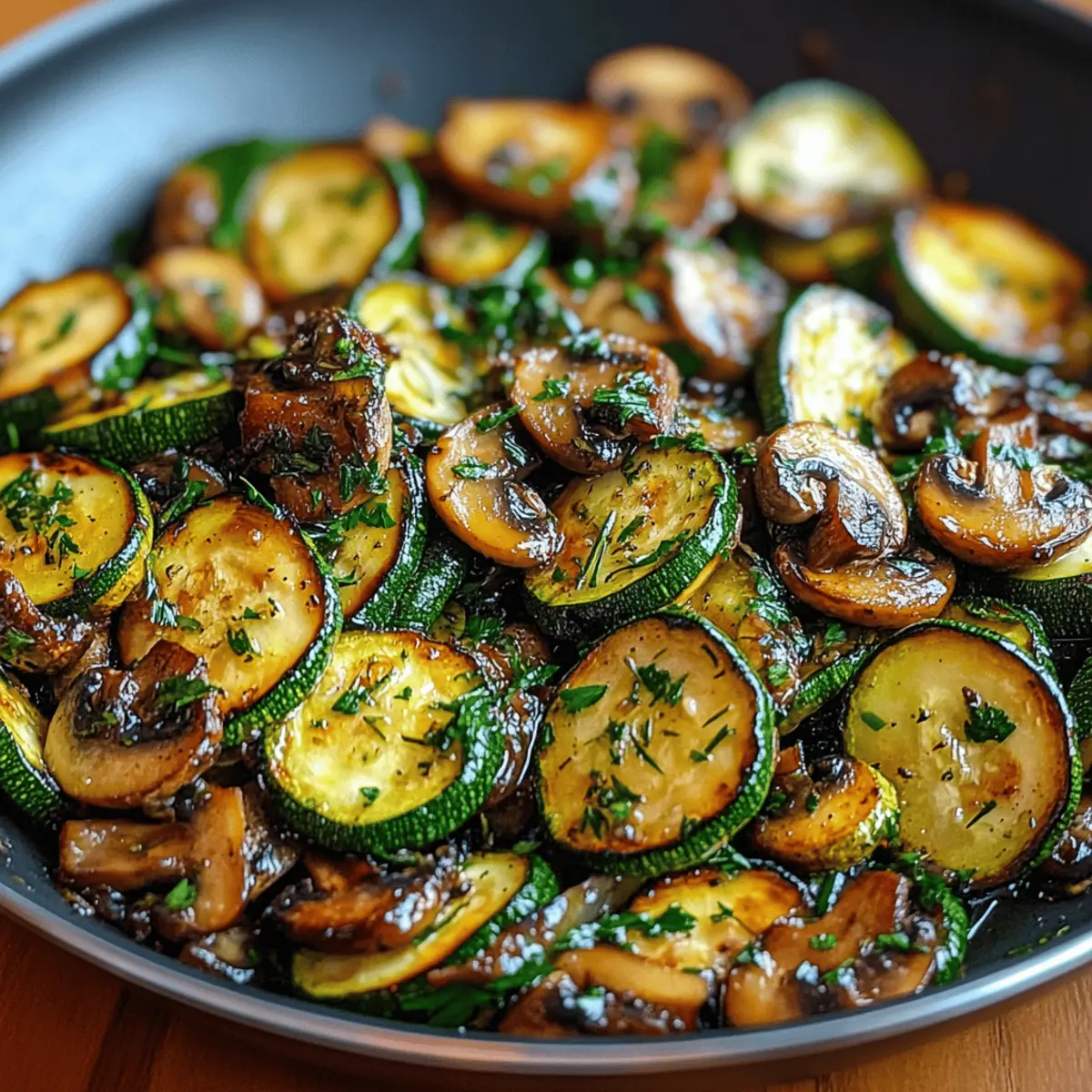 Skillet Zucchini and Mushrooms