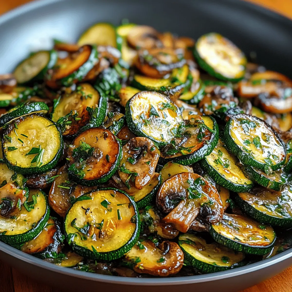 Skillet Zucchini and Mushrooms