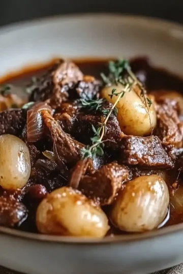 Slow-Cooked Beef Bourguignon