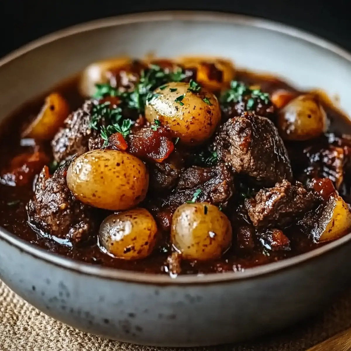 Slow-Cooked Beef Bourguignon
