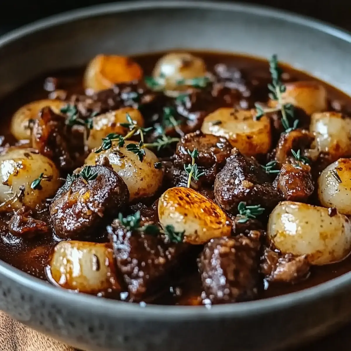 Slow-Cooked Beef Bourguignon