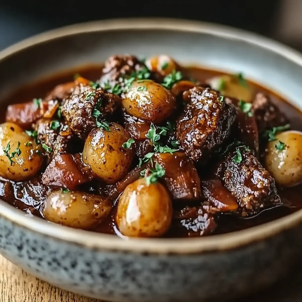 Slow-Cooked Beef Bourguignon