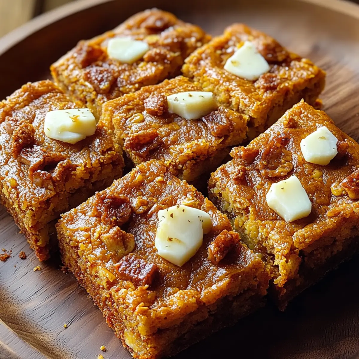 Spiced Baked Pumpkin Blondies
