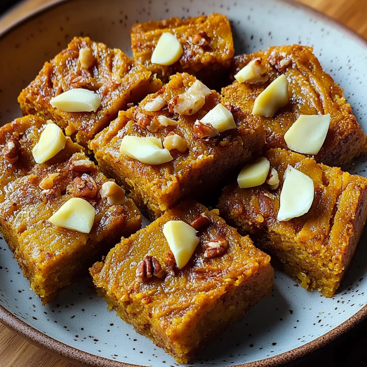Spiced Baked Pumpkin Blondies