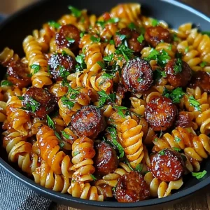 Spicy Honey BBQ Sausage & Pasta