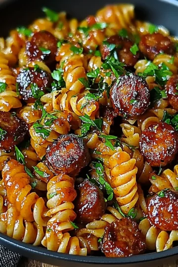 Spicy Honey BBQ Sausage & Pasta