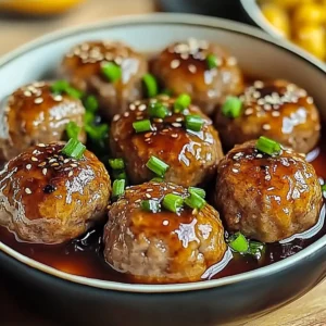 Sweet and Spicy Asian Turkey Meatballs
