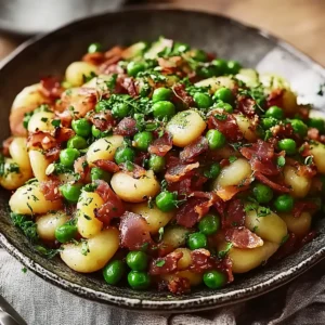 Thanksgiving Peas with Pear and Pancetta