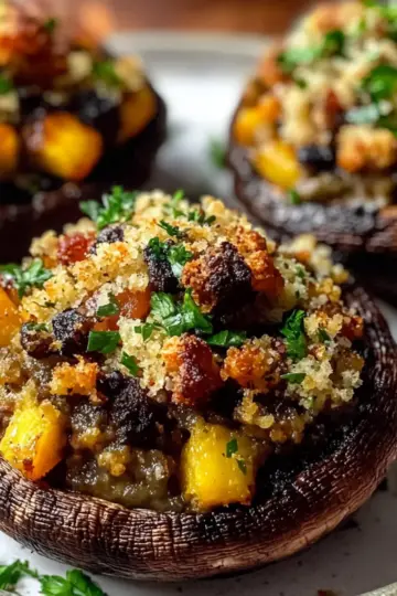 Autumn Harvest Stuffed Portobello Mushrooms