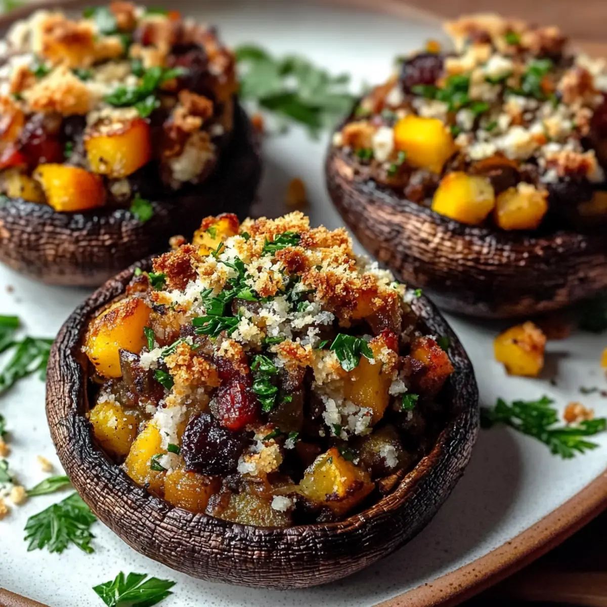Autumn Harvest Stuffed Portobello Mushrooms
