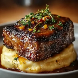 Braised Short Ribs with Mashed Potatoes