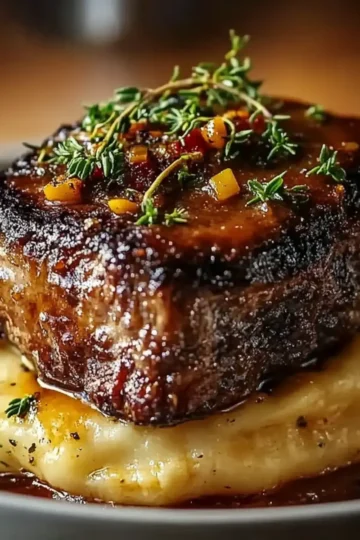 Braised Short Ribs with Mashed Potatoes