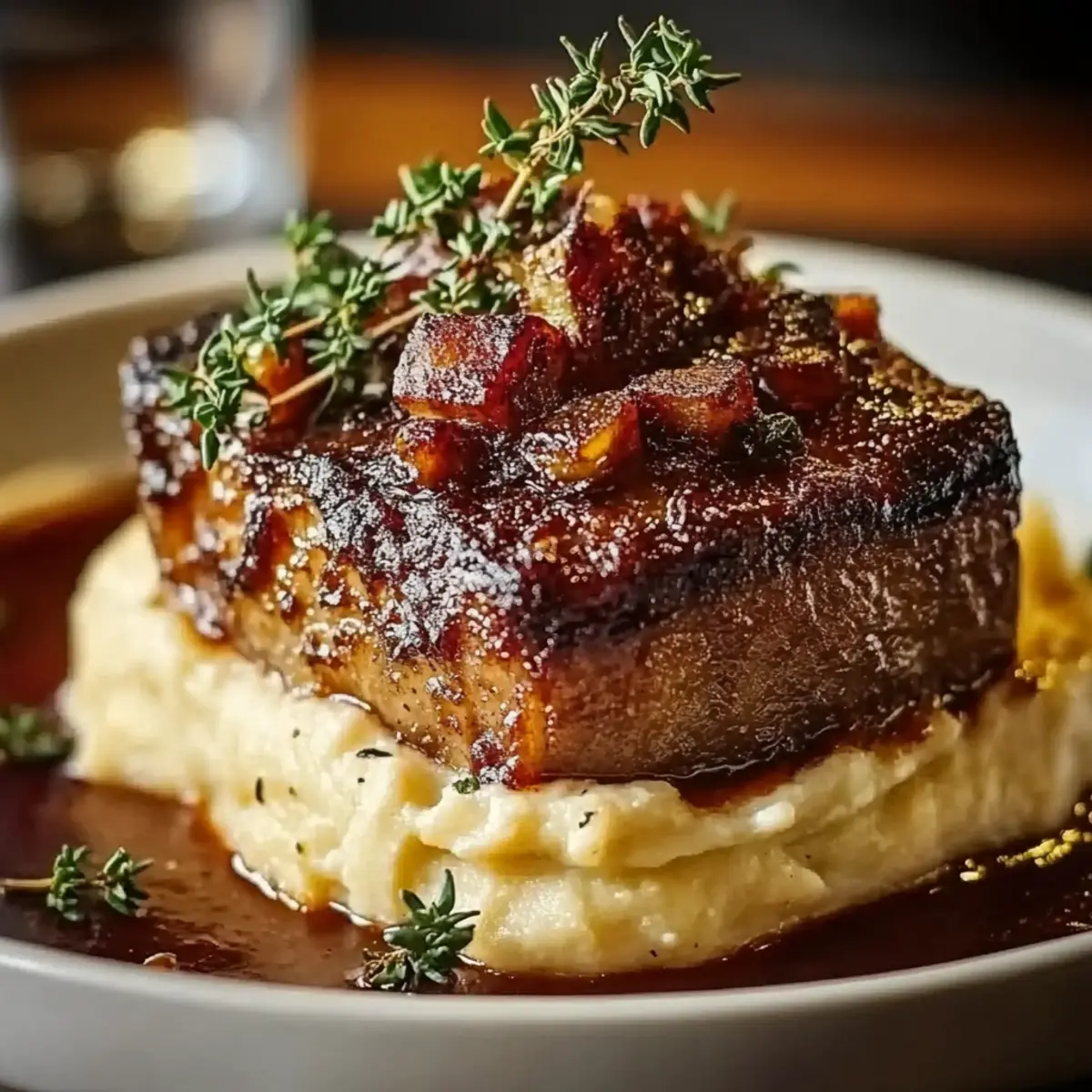 Braised Short Ribs with Mashed Potatoes