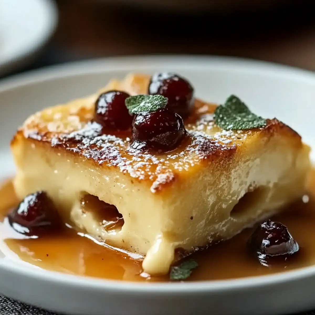 Bread Pudding with Vanilla Sauce