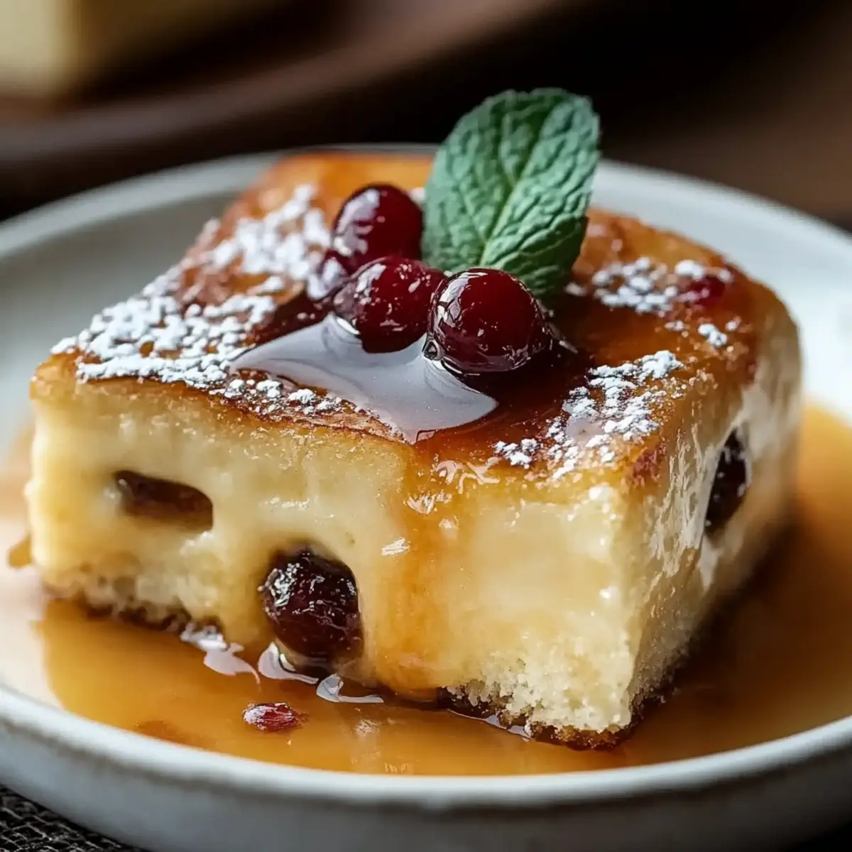 Bread Pudding with Vanilla Sauce
