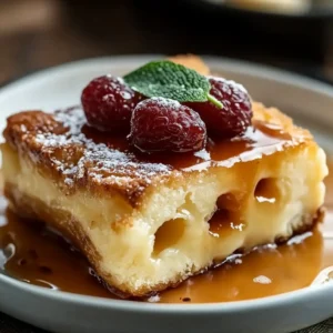 Bread Pudding with Vanilla Sauce