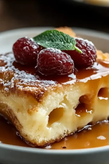 Bread Pudding with Vanilla Sauce