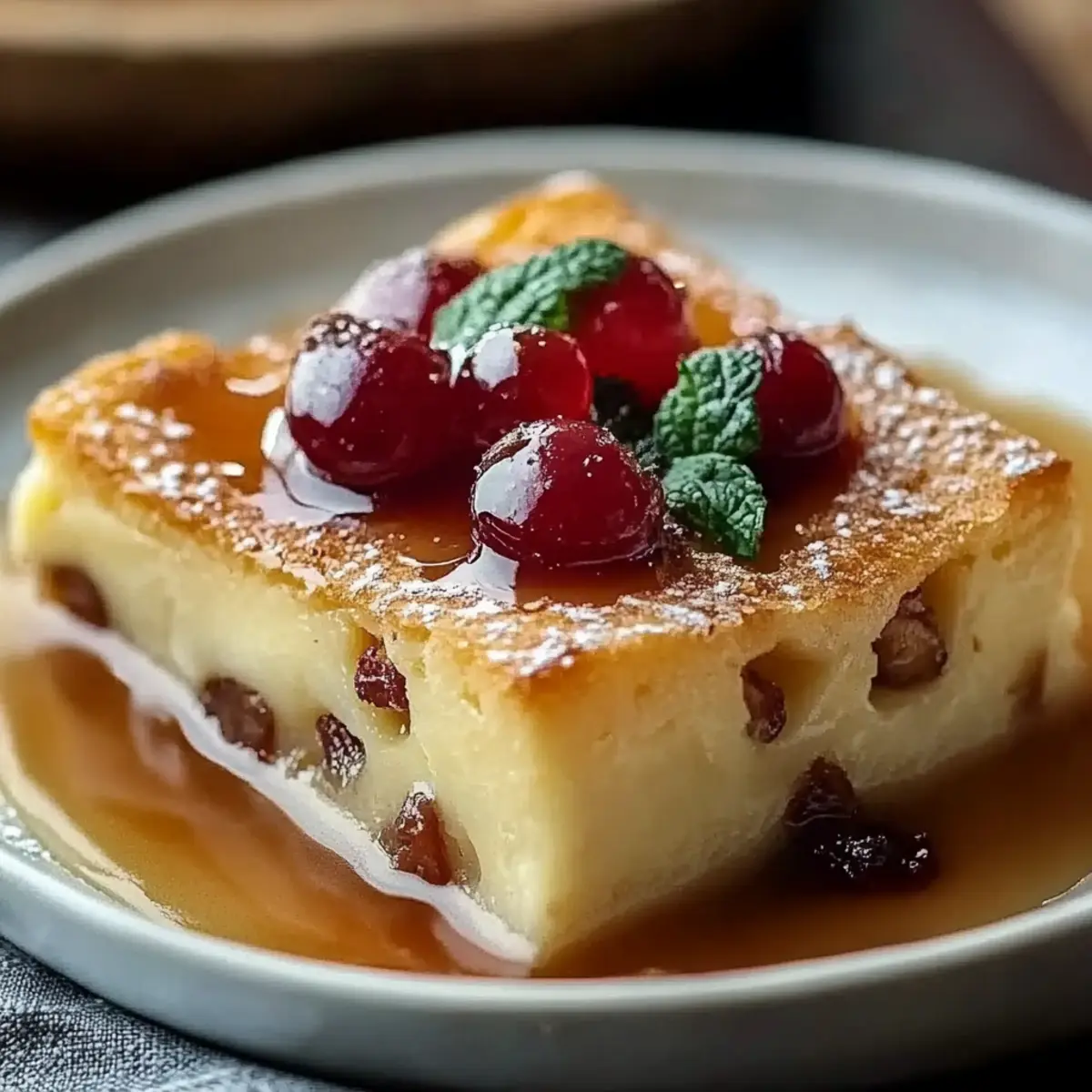Bread Pudding with Vanilla Sauce