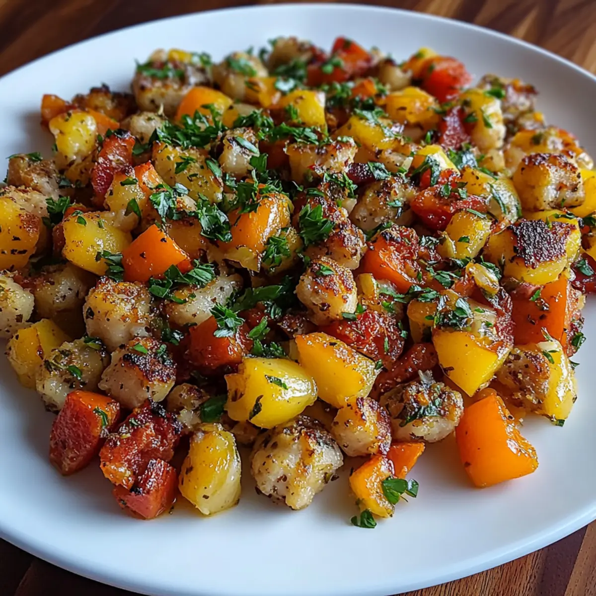 Butternut Squash and Apple Hash with Sausage