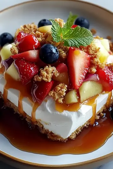 Caramel Crunch Cheesecake Fruit Salad