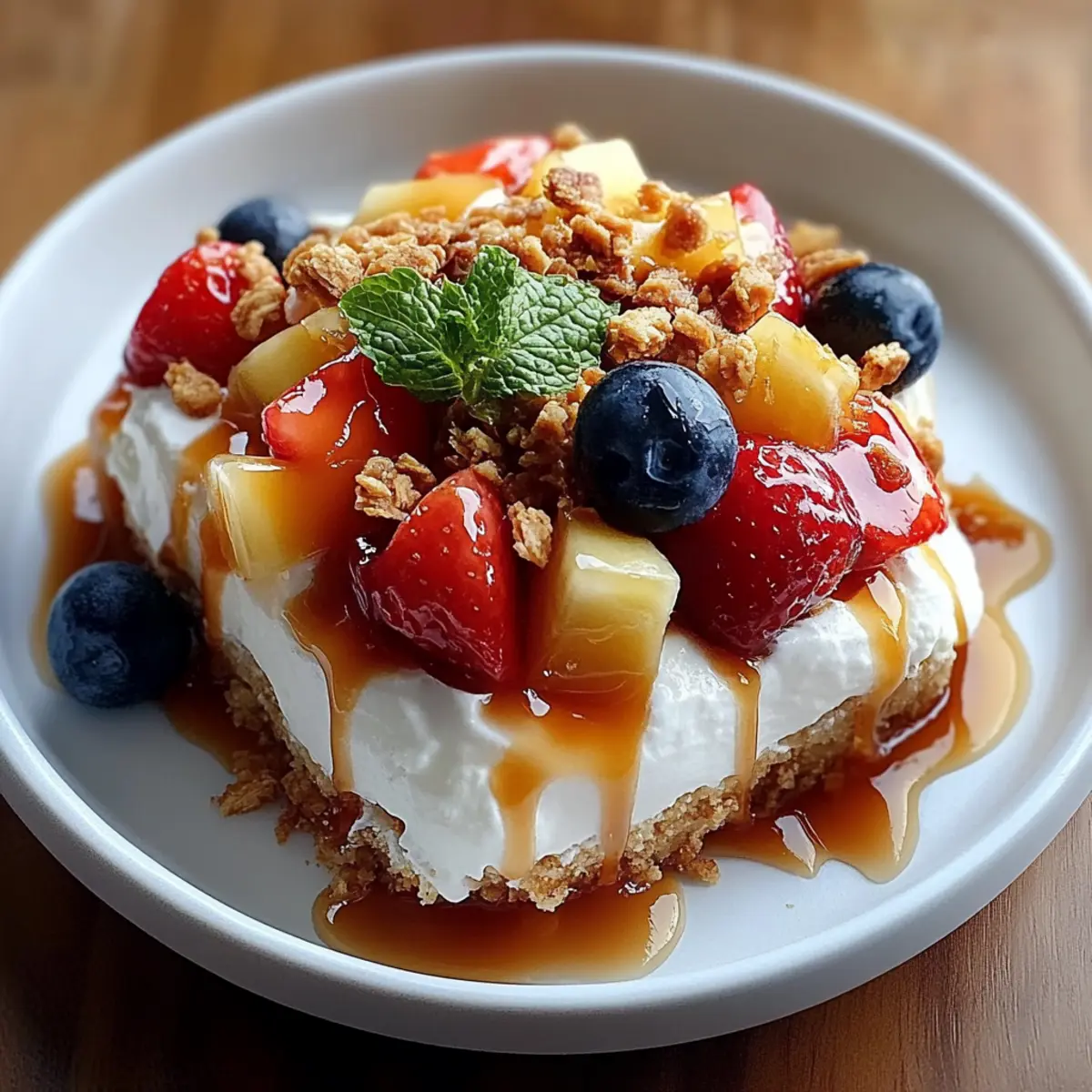 Caramel Crunch Cheesecake Fruit Salad