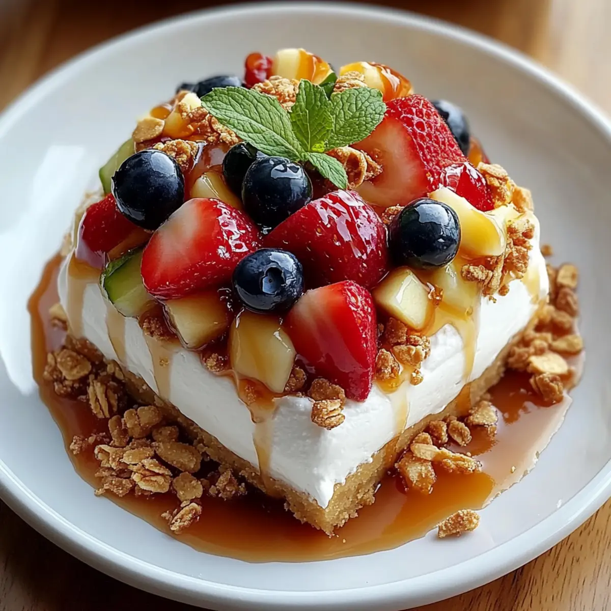 Caramel Crunch Cheesecake Fruit Salad
