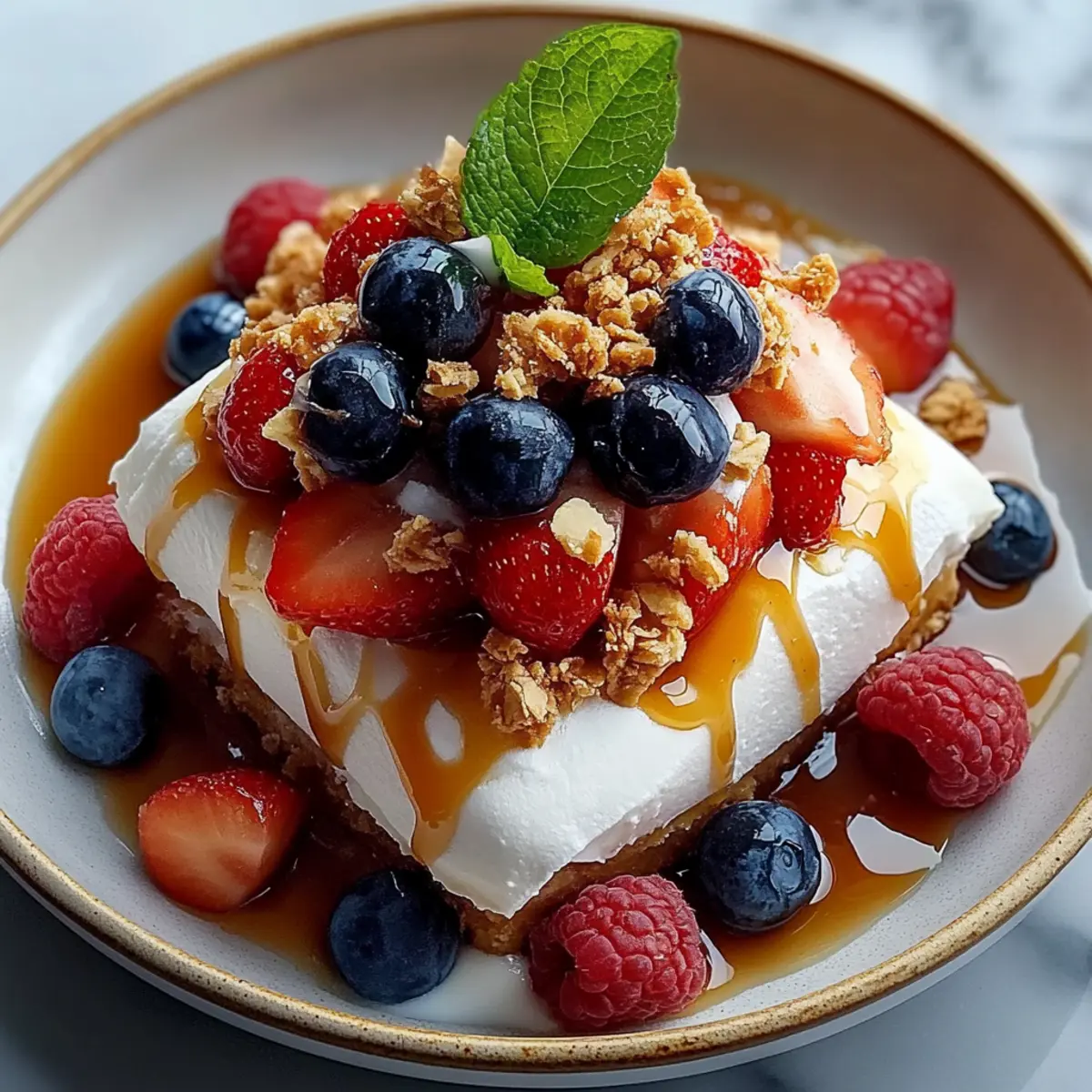 Caramel Crunch Cheesecake Fruit Salad