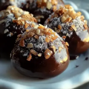 Chocolate-Dipped Bourbon Balls with a Nutty Crunch
