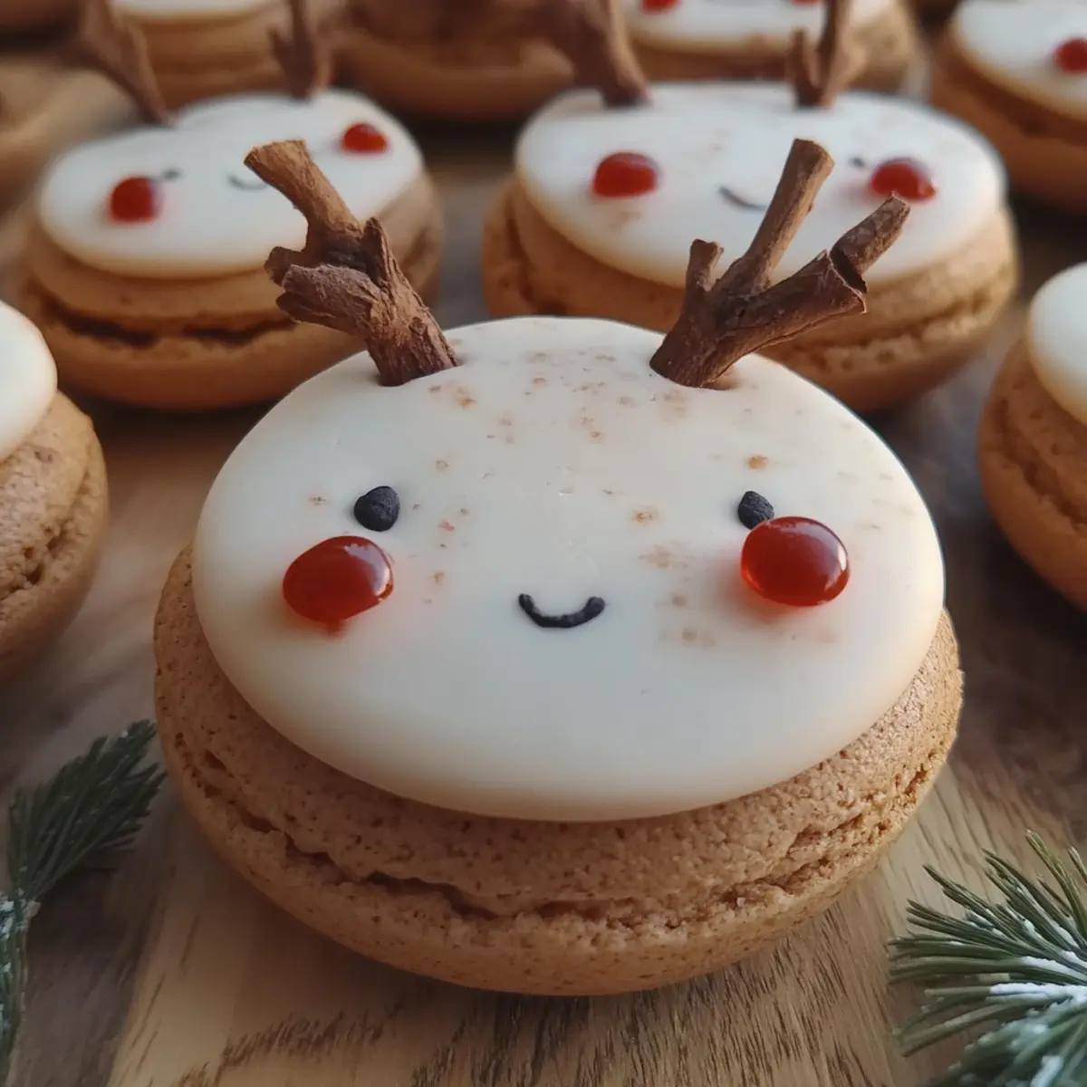 Christmas Reindeer Macarons