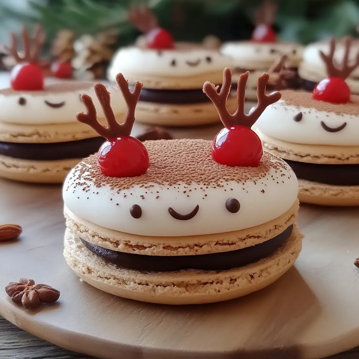 Christmas Reindeer Macarons