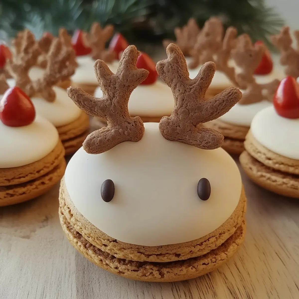Christmas Reindeer Macarons