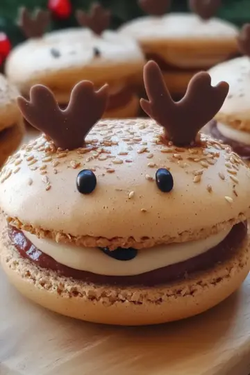 Christmas Reindeer Macarons