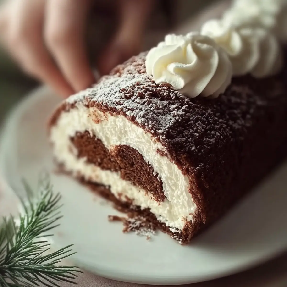 Christmas Yule Log Sheet Cake