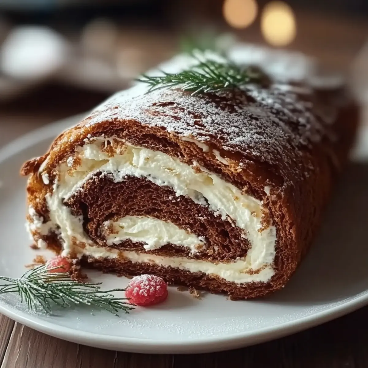 Christmas Yule Log Sheet Cake