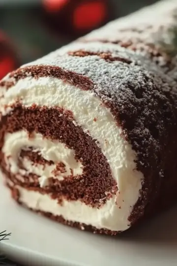Christmas Yule Log Sheet Cake