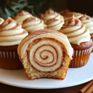 Cinnamon Roll Cupcakes With Swirl Frosting