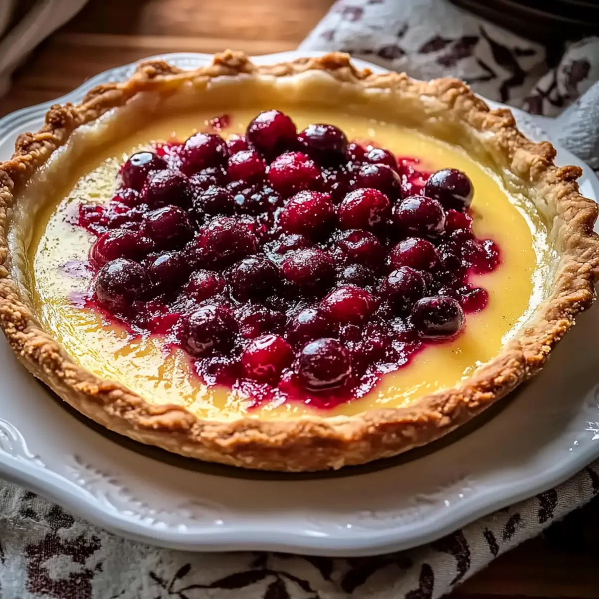 Cranberry Custard Pie