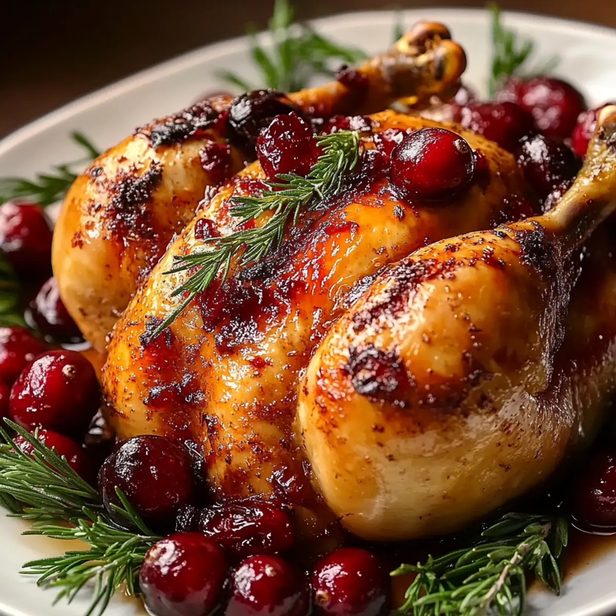 Cranberry Maple Roast Chicken