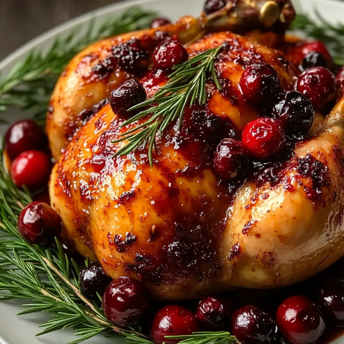 Cranberry Maple Roast Chicken