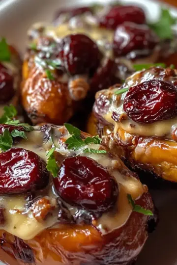 Cranberry Pecan Cream Cheese Stuffed Dates